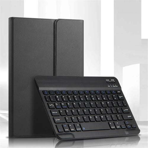 For Huawei MatePad 10.4 (2020) / (2022) / Honor V6 Leather Stand Tablet Case with Detachable Magnetic Wireless Keyboard (Without Touchpad)  - Black - 1