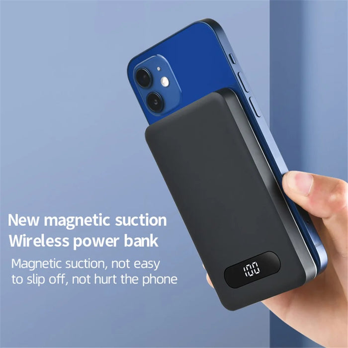 5000mAh Fast Charging Magnetic Wireless Charger External Battery Power Bank for iPhone 12 Series - Black - 4