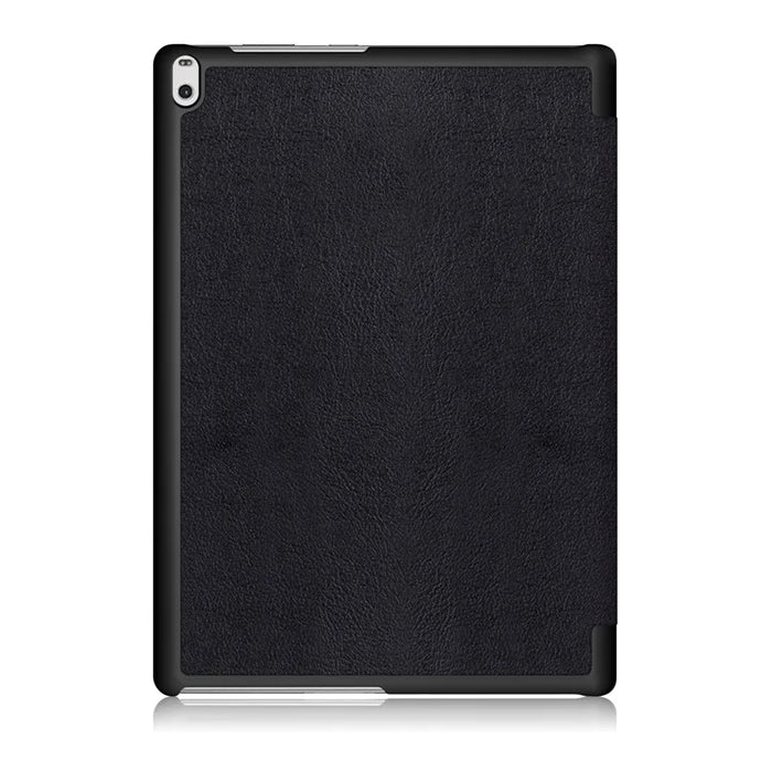 For Lenovo Tab 4 10 Plus (TB-X704F/N) Tri-fold Leather Stand Shell Accessory - Black - 3