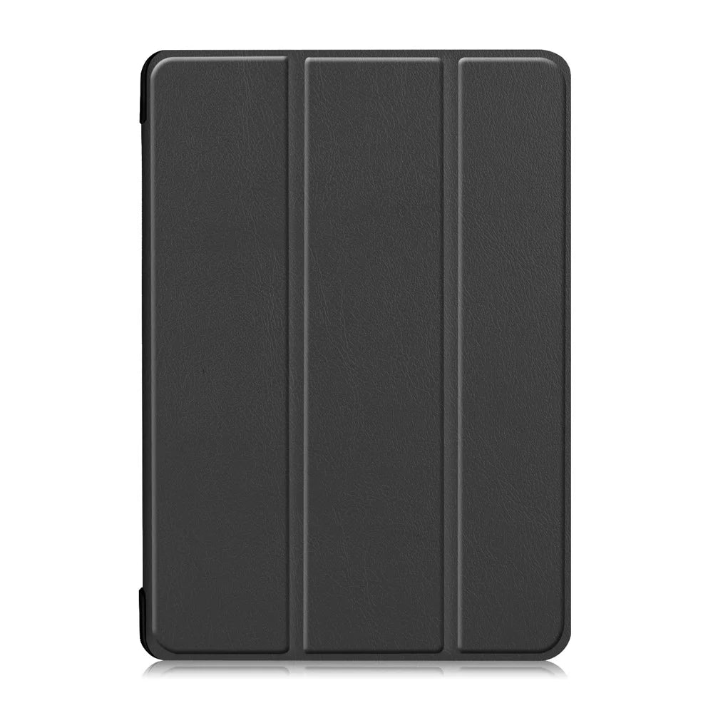 Tri-fold Stand Leather Case Narrow Bezel Design Dual-Angle Supporting Tablet Cover for Lenovo Tab M10 TB-X605F/TB-X505F - Black - 2