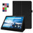 Anti-scratch Shockproof Litchi Texture Leather Stand Protective Phone Case Cover for Lenovo Tab M10 TB-X605F - Black - 2