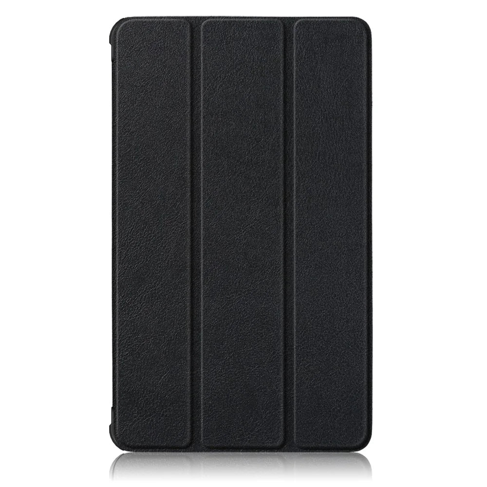 For  Lenovo Tab M7 (2nd Gen) TB-7305F / (3rd Gen) PU Leather Tablet Case Tri-fold Stand Scratch Resistant Flip Cover - Black - 4