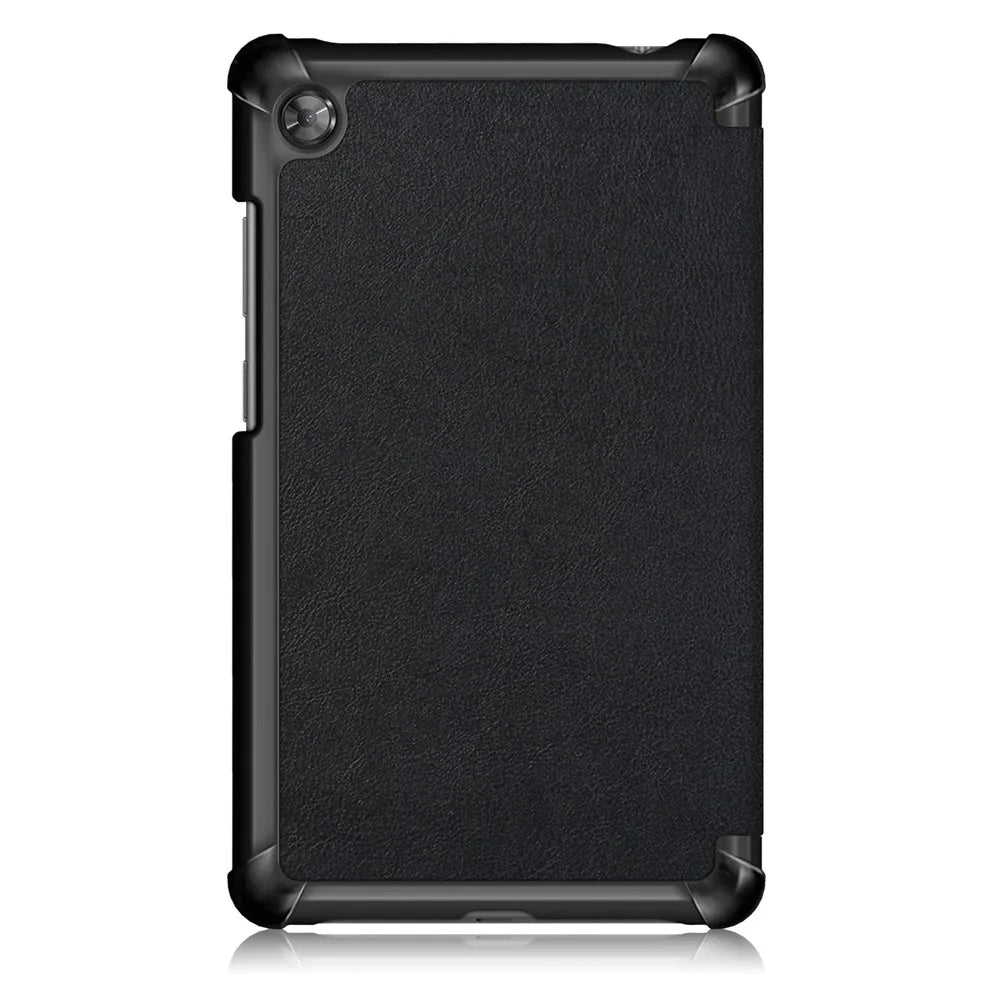For  Lenovo Tab M7 (2nd Gen) TB-7305F / (3rd Gen) PU Leather Tablet Case Tri-fold Stand Scratch Resistant Flip Cover - Black - 5