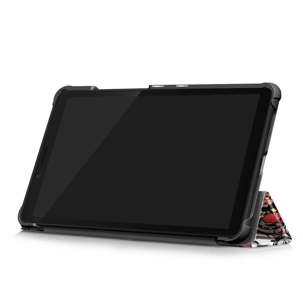 Patterned Tri-fold Stand Leather Smart Protective Tablet Case for  Lenovo Tab M7 (2nd Gen) TB-7305F / (3rd Gen) - Cartoon Pattern - 7
