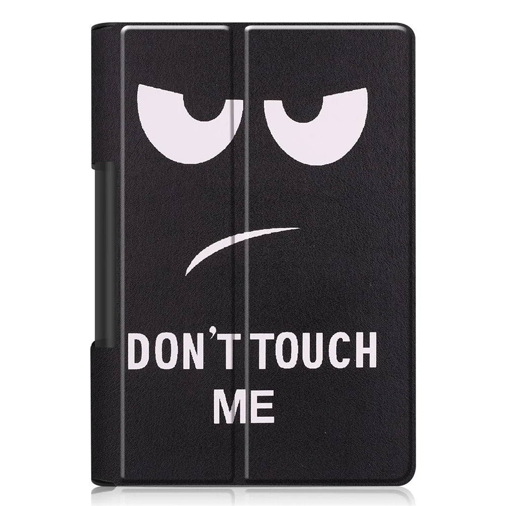 For Lenovo Yoga Smart Tab Stand Protective Cases Pattern Printing Smart Folio Cover - Don't Touch Me - 3