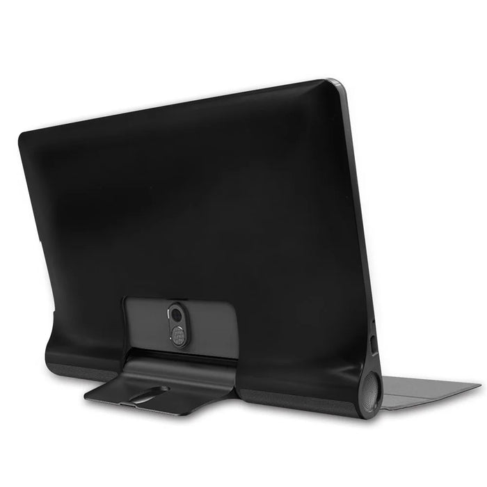 Anti-scratch Leather Cover for Lenovo Yoga Smart Tab with Stand Tablet Case - Black - 4