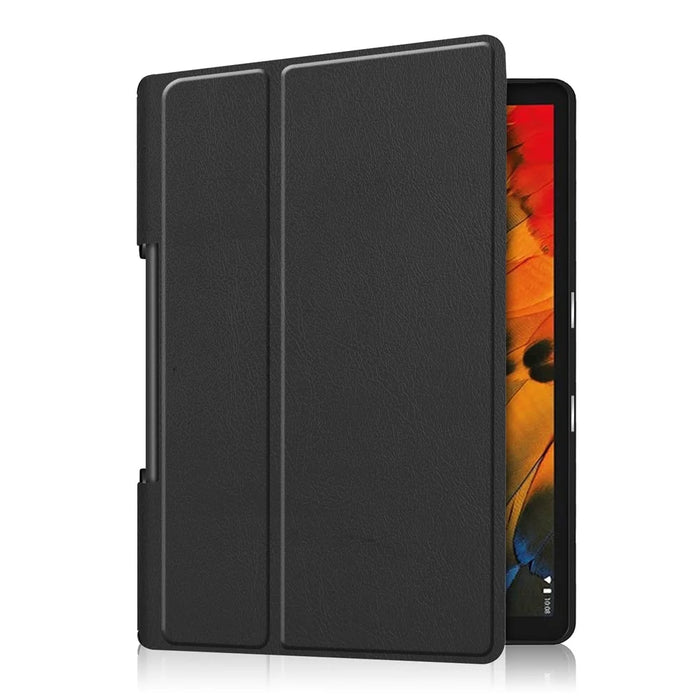 Anti-scratch Leather Cover for Lenovo Yoga Smart Tab with Stand Tablet Case - Black - 5