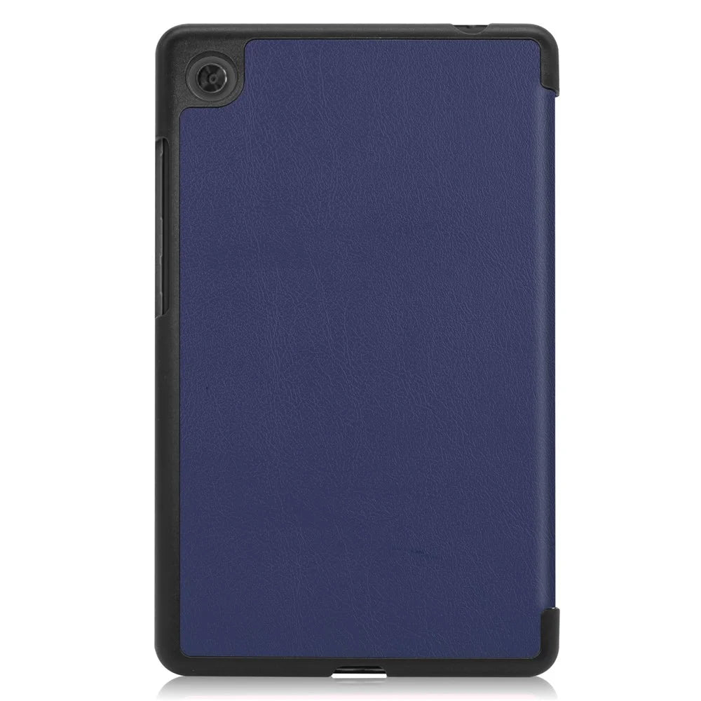 For Lenovo Tab M7 (2nd Gen) TB-7305F / (3rd Gen) Stable Tri-fold Stand Stand Tablet Cover Textured Surface PU Leather Tablet Case with Dual Viewing Angles for  Lenovo Tab M7 (2nd Gen) TB-7305F / (3rd Gen) - Blue - 7