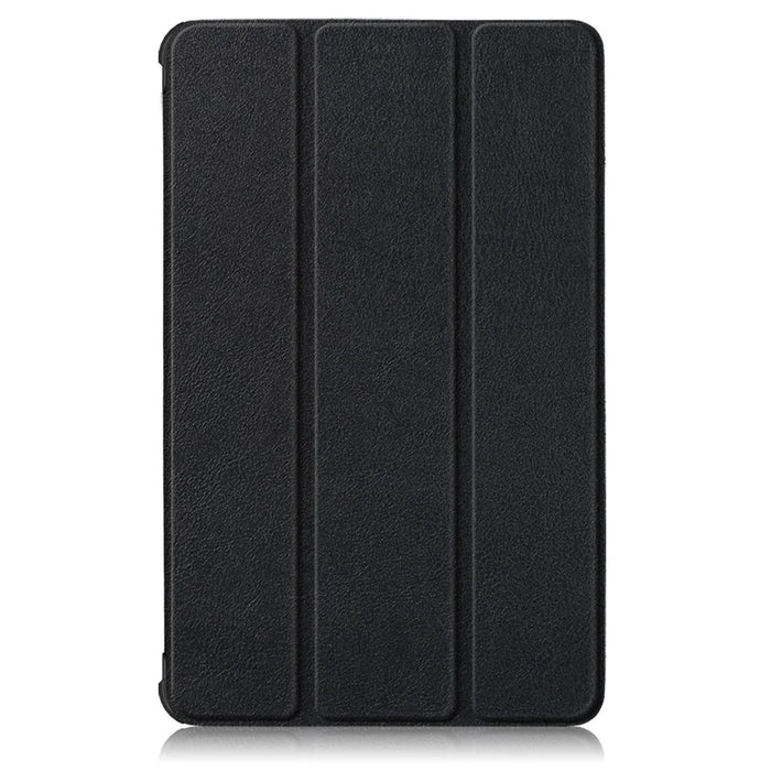Litch Skin PU Leather Tri-fold Stand Tablet Case for Lenovo Tab M8 TB-8505 - Black - 2