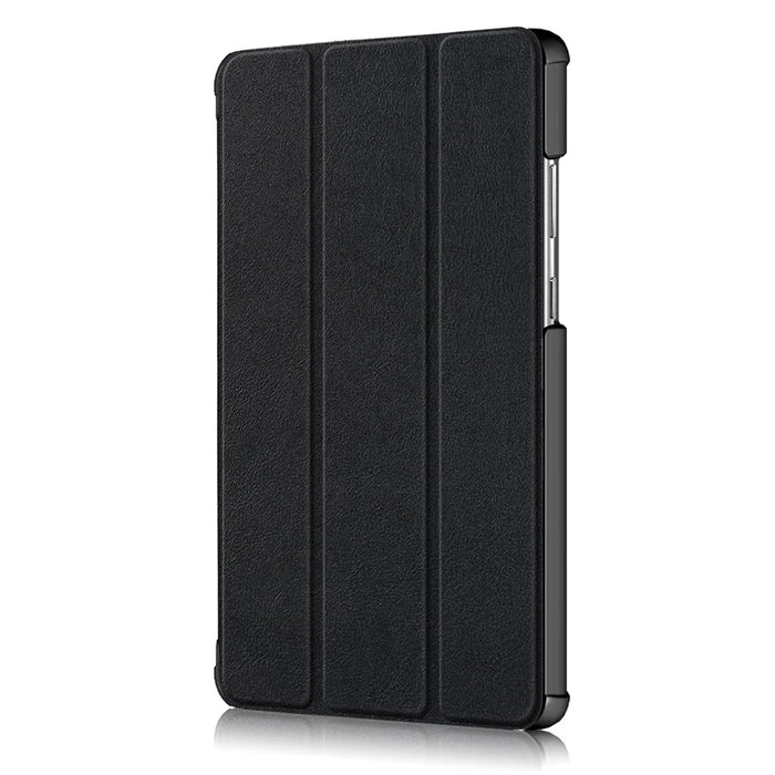 Litch Skin PU Leather Tri-fold Stand Tablet Case for Lenovo Tab M8 TB-8505 - Black - 4