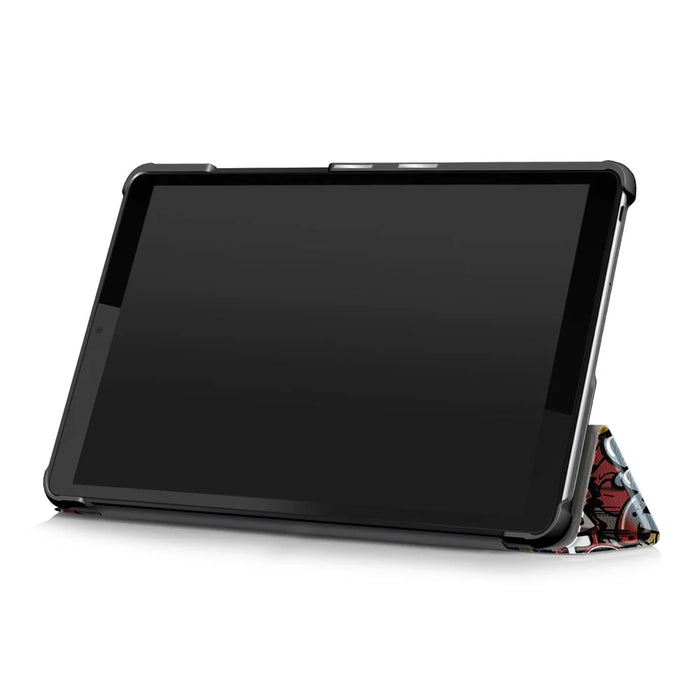 Pattern Printing Tri-fold Stand Leather Case for Lenovo Tab M8 TB-8505 - Cartoon Graffiti - 6