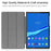 Tri-fold Leather Stand Case Textured PU Leather + PC Full Protective Tablet Case for Lenovo Tab M10 Plus TB-X606F - Black - 5