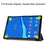 Pattern Printing Tri-fold Leather Stand Case Anti-scratch Shockproof Tablet Cover Shell for Lenovo Tab M10 Plus TB-X606F - Galaxy Pattern - 4