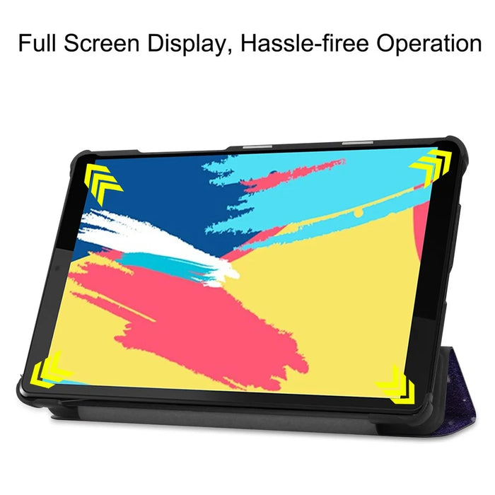 Pattern Printing Leather Tri-fold Stand Tablet Case Cover for Lenovo Tab M8 - Starry Sky - 6