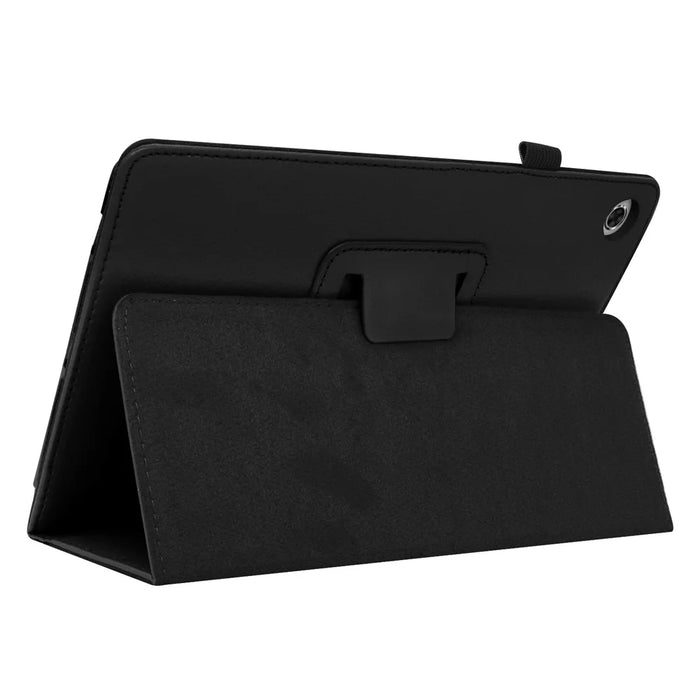 For Lenovo Tab M10 Plus TB-X606F PU Leather Case Shockproof Flip Tablet Cover with Stand Elastic Pencil Holder - Black - 4