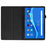 For Lenovo Tab M10 Plus TB-X606F PU Leather Case Shockproof Flip Tablet Cover with Stand Elastic Pencil Holder - Black - 5