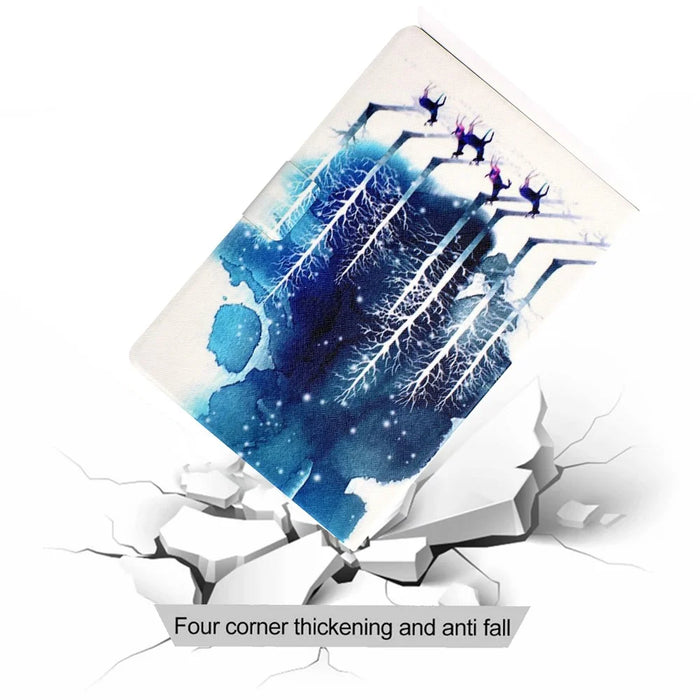 Pattern Printing Leather Stand Tablet Cover for Lenovo Tab M10 TB-X605F - Forest and Elk - 3