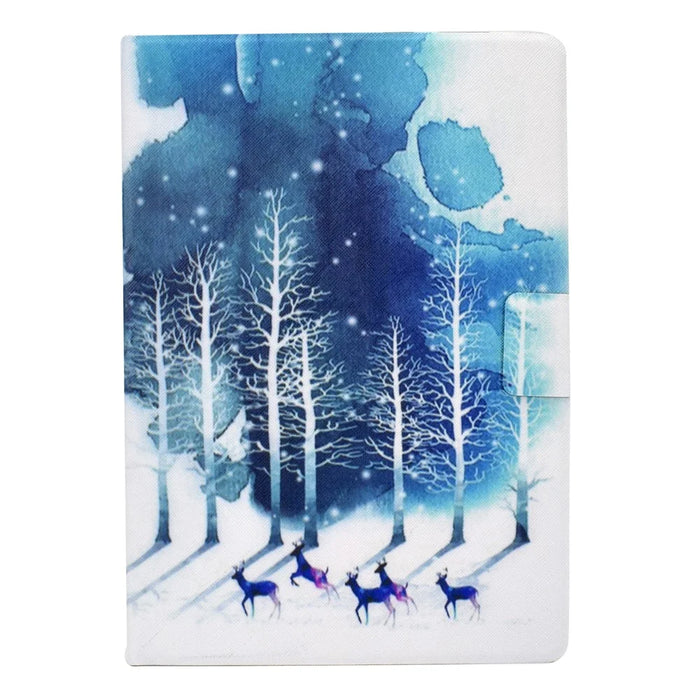 Pattern Printing Leather Stand Tablet Cover for Lenovo Tab M10 TB-X605F - Forest and Elk - 4