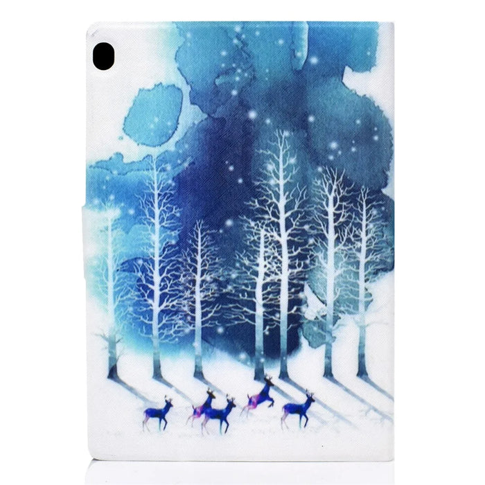 Pattern Printing Leather Stand Tablet Cover for Lenovo Tab M10 TB-X605F - Forest and Elk - 5
