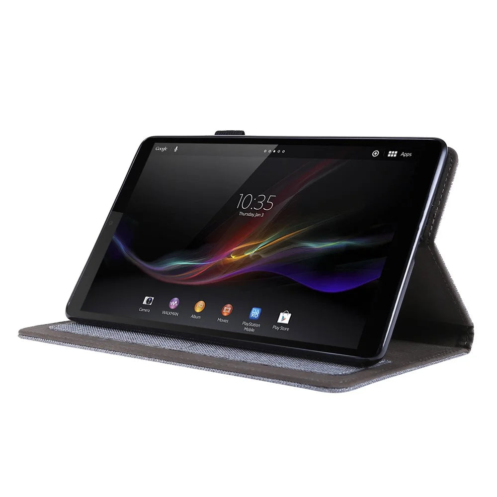 Cloth Texture Card Slots Stand Leather Cover for Lenovo Tab M8/Tab M8 (2nd Gen) - Grey - 2
