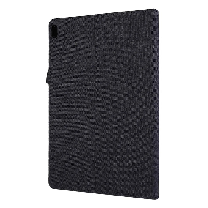 Cloth Texture Card Holder Stand Leather Case for Lenovo Tab P10 - Black - 4
