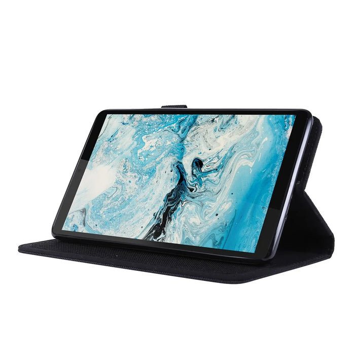 Cloth Texture Card Slots Stand Leather Protective Cover for  Lenovo Tab M7 (2nd Gen) TB-7305F / (3rd Gen) - Black - 2
