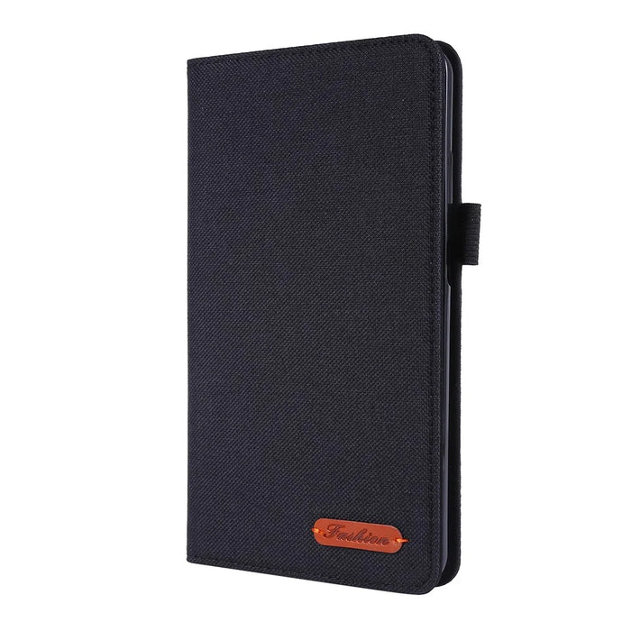 Cloth Texture Card Slots Stand Leather Protective Cover for  Lenovo Tab M7 (2nd Gen) TB-7305F / (3rd Gen) - Black - 6