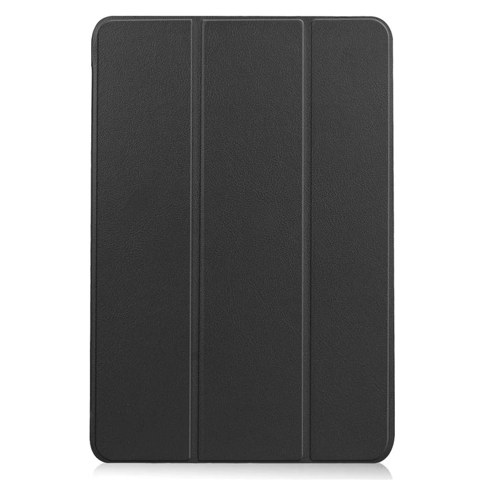 Litch Skin PU Leather Tri-fold Stand Shell for Lenovo Chromebook Duet Tablet Case - Black - 2
