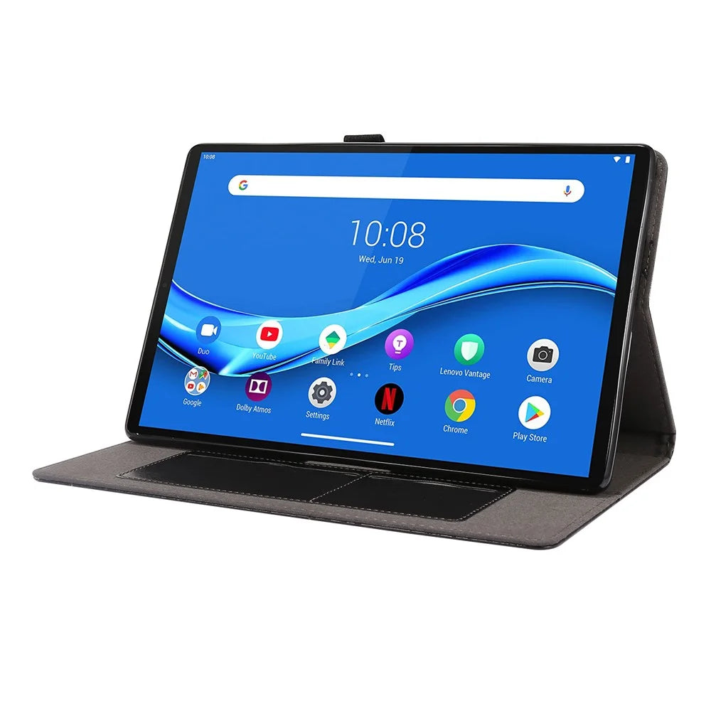 Crazy Horse Texture Leather Two-Fold Design Cover Case for Lenovo Tab M10 Plus - Black - 3