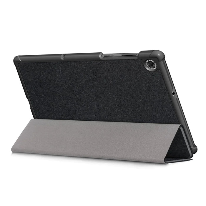 Tri-fold PU Leather Auto-wake/Sleep Smart Tablet Case for Lenovo Tab M10 HD Gen 2 TB-X306F / TB-X306X - Black - 7