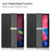 Tri-fold Leather Stand Tablet Case for Lenovo Tab P11 TB-J606F - Black - 2