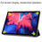 Tri-fold Leather Stand Tablet Case for Lenovo Tab P11 TB-J606F - Black - 4