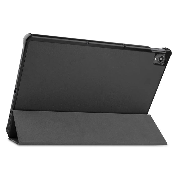 Tri-fold Leather Stand Tablet Case for Lenovo Tab P11 TB-J606F - Black - 5