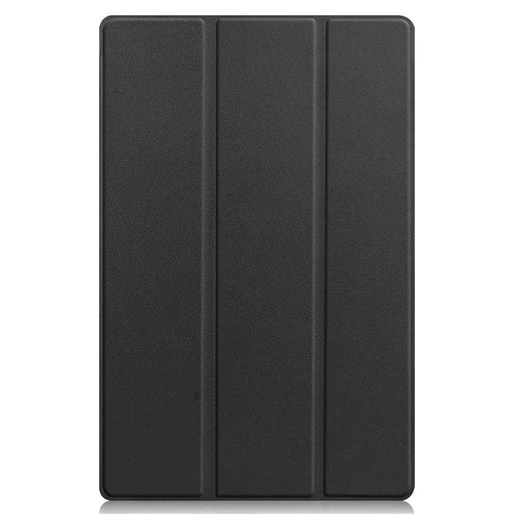 Stable Tri-fold Stand Leather Stand Tablet Case for Lenovo Tab P11 Pro TB-J706F - Black - 7