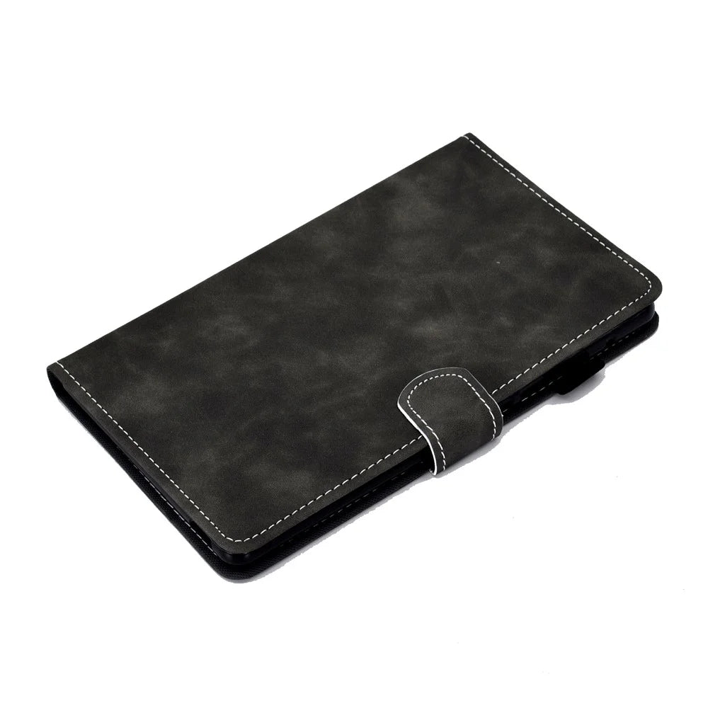 Microfiber Leather with Stand Case and Card Slots for Lenovo Tab M10 HD Gen 2 X306X - Black - 3