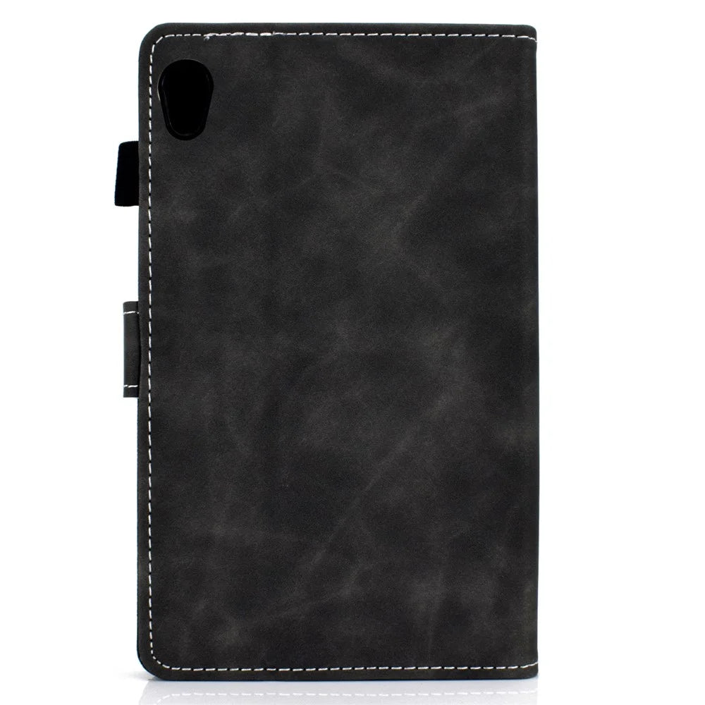 Microfiber Leather with Stand Case and Card Slots for Lenovo Tab M10 HD Gen 2 X306X - Black - 5