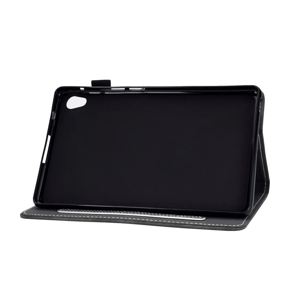 Microfiber Leather with Stand Case and Card Slots for Lenovo Tab M10 HD Gen 2 X306X - Black - 6