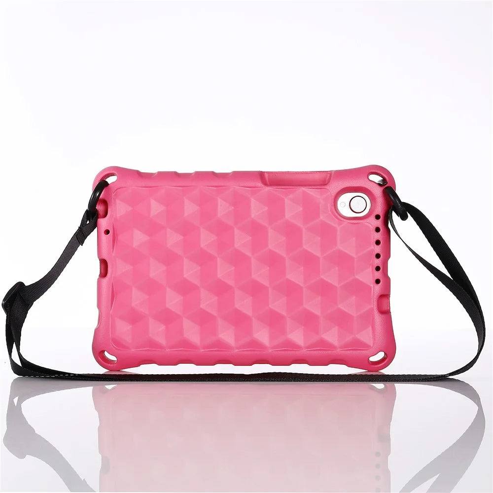 Rhombus Pattern Anti-shock EVA Tablet Case for Lenovo Tab M8 - Rose - 1