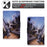 TPU + PU Leather Pattern Printing Card Holder Tablet Case for Lenovo Tab M10 HD Gen 2 X306X - Cat and Tiger - 2