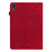Imprinted Flower Pattern Leather Wallet Stand Tablet Protective Case for Lenovo Tab M10 Plus - Red - 2