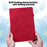 Imprinted Flower Pattern Leather Wallet Stand Tablet Protective Case for Lenovo Tab M10 Plus - Red - 5