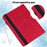 Imprinted Flower Pattern Leather Wallet Stand Tablet Protective Case for Lenovo Tab M10 Plus - Red - 7