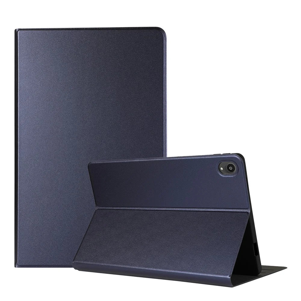 Stand Shell Leather Protective Case for Lenovo Tab P11 11-inch TB-J606F - Dark Blue - 1
