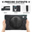 360° Rotary Kickstand Design PC + Silicone Tablet Case Shell for Lenovo Tab P11 Pro TB-J706F - Black - 3