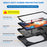360° Rotary Kickstand Design PC + Silicone Tablet Case Shell for Lenovo Tab P11 Pro TB-J706F - Black - 5