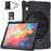 360 Degree Swivel Kickstand Design PC + Silicone Hybrid Protective Tablet Case + Shoulder Strap for Lenovo Tab P11 Pro TB-J706F - Black - 1