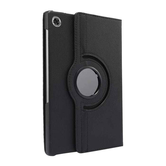 360° Swiveling Stand Design Litchi Texture Leather Case for Lenovo Tab M10 Plus - Black - 3