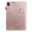 Imprinted Peafowl Flower Pattern Design Leather Tablet Wallet Stand Protective Shell for Lenovo Tab P11 TB-J606F / Tab P11 5G - Rose Gold - 2