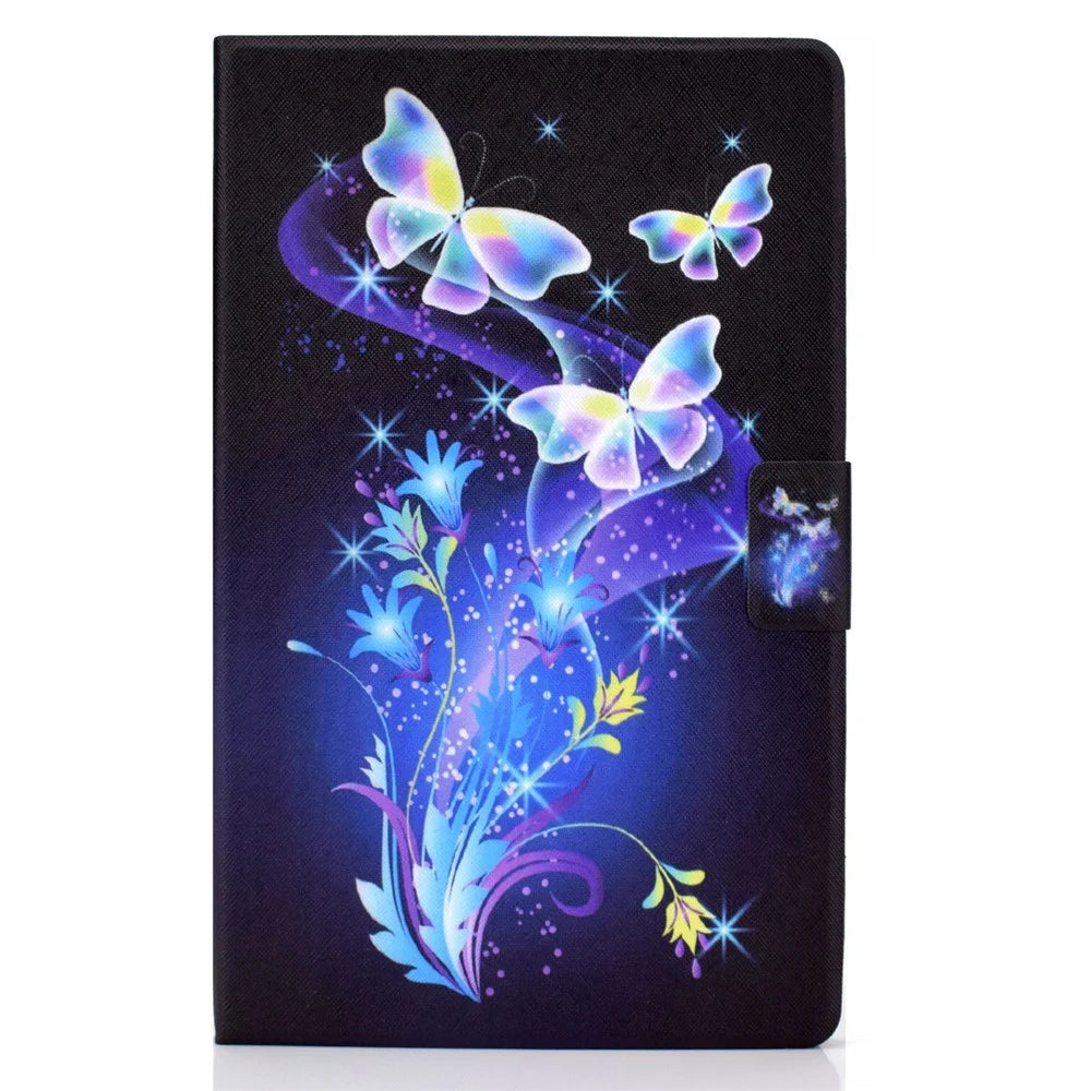 Stand Design Leather Full Protection Tablet Case with Pattern Printing for Lenovo Tab M10 Plus - Butterflies and Flowers - 5