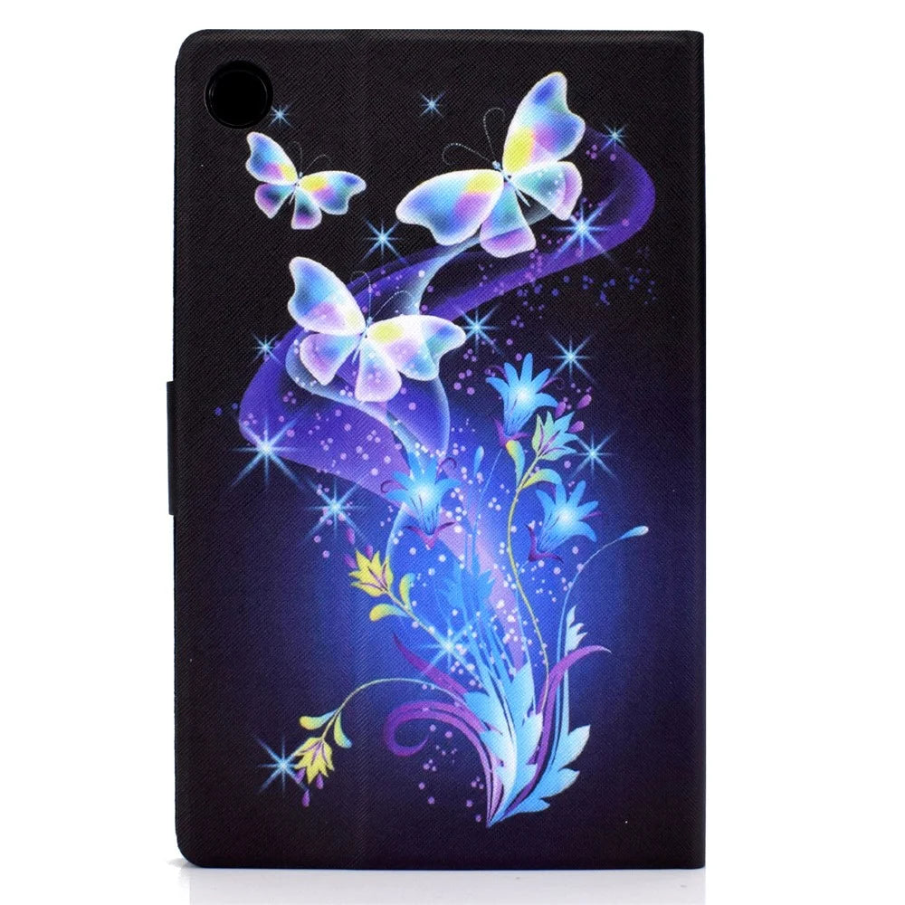 Stand Design Leather Full Protection Tablet Case with Pattern Printing for Lenovo Tab M10 Plus - Butterflies and Flowers - 6
